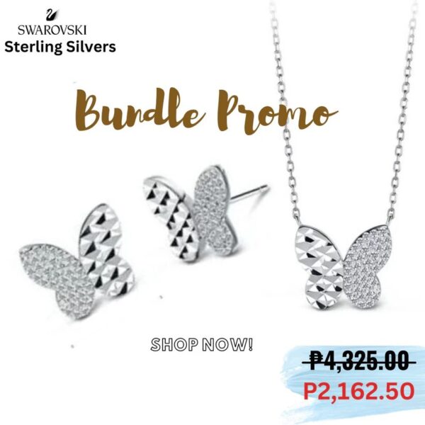 Swarovski Sterling Silver Butterfly Elegance Set